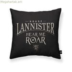 Բարձի պատյան «Գահերի խաղը» Լանիստեր A սև բազմագույն 45 x 45 սմ