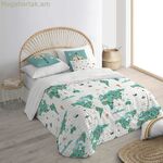 Սկանդինավյան ծածկոց Decolores Mapamundi Blue 175 թել 220 x 220 սմ