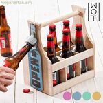 Առանձին կանգնած գինու դարակ Wagon Trend Wood 6 շիշ