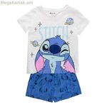 Մանկական պիժամա սպիտակ կարով