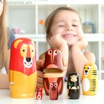 Մատրյոշկա փայտե կենդանիների ֆիգուրներ Funimals InnovaGoods 11 հատ