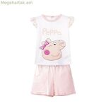 Մանկական հագուստի հավաքածու՝ «Պեպպա խոզուկ» սպիտակ գույնով