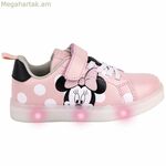 LED մարզակոշիկներ Minnie Mouse Velcro վարդագույն