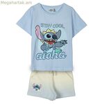 Մանկական պիժամա կարված բաց կապույտ