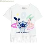 Մանկական կարճ թևքով շապիկ՝ կարված սպիտակով