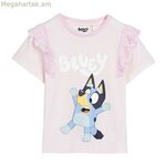 Մանկական կարճ թևքով շապիկ՝ կապույտ, բաց վարդագույն