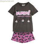 Ամառային պիժամա Hello Kitty մուգ մոխրագույն