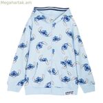 Գլխարկով սվիտեր աղջիկների համար՝ բաց կապույտ կարով