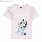 Մանկական կարճ թևքով շապիկ՝ կապույտ վարդագույն, բաց վարդագույն