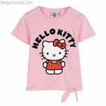Մանկական կարճ թևքով մարզաշապիկ Hello Kitty վարդագույն բաց վարդագույն