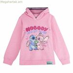 Գլխարկով սվիտեր աղջիկների համար՝ վարդագույն կարով