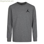 Մանկական երկար թևքով մարզաշապիկ Nike JDB JUMPMAN AIR EMB 95A903 մոխրագույն