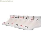 Գուլպաների հավաքածու Jordan JHB JORDAN LEGEND ANKLE BJ0342 001 Սպիտակ մանկական, 6 կտոր