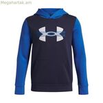 Գլխարկով սվիտեր աղջիկների համար Under Armour Rival Flc Cblck Grphc Hd կապույտ