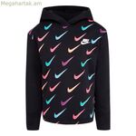 Nike NSW Kids աղջիկների համար նախատեսված գլխարկով սվիտեր սև