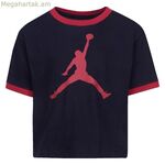 Մանկական կարճ թևքով մարզաշապիկ Nike Essentials Ringer սև