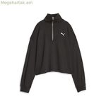 Կանացի սվիտեր առանց գլխարկի Puma Her բարձր օձիքով Hz սև