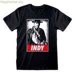 Կարճ թևքով շապիկ Indiana Jones Indy սև ունիսեքս