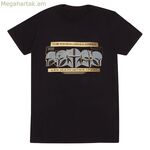 Կարճ թևքով շապիկ The Mandalorian Row of Helmets սև, ունիսեքս