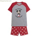 Ամառային պիժամա Միկի Մաուս կարմիր (մեծահասակների համար) տղամարդկանց մոխրագույն