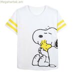 Կանացի կարճ թևքով շապիկ՝ Սնուփի սպիտակ