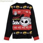 Կանացի սվիտեր՝ «Մղձավանջը Սուրբ Ծննդից առաջ»՝ կարմիր, սև