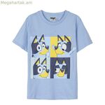 Մանկական կարճ թևքով շապիկ՝ կապույտ, բաց կապույտ