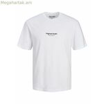 Տղամարդու կարճ թևքով մարզաշապիկ Jack & Jones JORVESTERBRO SS 12240121 սպիտակ