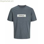 Տղամարդու կարճ թևքով մարզաշապիկ Jack & Jones JORSPLIT AOP BRANDING TEE 12272993 մոխրագույն
