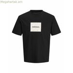 Տղամարդու կարճ թևքով մարզաշապիկ Jack & Jones JORSPLIT AOP BRANDING TEE 12272993 սև