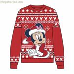 Ունիսեքս սվիտեր Մինի Մաուս կարմիր