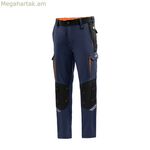 Sparco Tech TW երկար սպորտային տաբատ՝ մուգ կապույտ, նարնջագույն