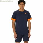 Կարճ թևքով սպորտային շապիկ Asics Court Ss կապույտ, մուգ կապույտ, թենիսի գույնի