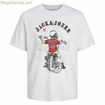 Տղամարդու կարճ թևքով մարզաշապիկ Jack & Jones գանգի տեսքով Rock Crew