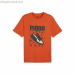 Տղամարդու կարճ թևքով մարզաշապիկ Puma Graphics նարնջագույն սպորտային կոշիկներով