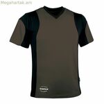 Ունիսեքս կարճ թևքով շապիկ Cofra Java շագանակագույն