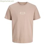 Տղամարդու կարճ թևքով Jack & Jones JORRETRO շապիկ՝ SS, վզնոցով, SMU 12288009, շագանակագույն