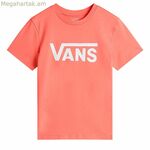 Կանացի կարճ թևքով մարզաշապիկ Vans Flying V Flyv վարդագույն սաղմոնի գույնով