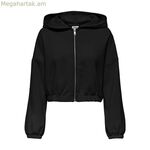 Բաճկոն Only Onlscarlett Ls Elastic Zip Hood Swt Noos Black