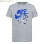 Մանկական կարճ թևքով մարզաշապիկ Nike Air Boxy բաց մոխրագույն