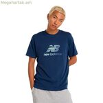 Տղամարդու կարճ թևքով մարզաշապիկ New Balance Sport Essentials Gradient մուգ կապույտ