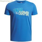 Մանկական կարճ թևքով շապիկ Under Armour Overlay Wm Ss կապույտ