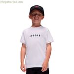 Մանկական կարճ թևքով մարզաշապիկ Jordan Mj Wordmark Emb Crew սպիտակ