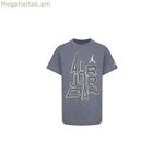 Մանկական կարճ թևքով մարզաշապիկ Jordan Jordan 23 Gold Line մուգ մոխրագույն