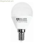 Գնդաձև LED լամպ արծաթագույն էլեկտրոնիկա E14 7W տաք լույս