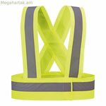 JUBA HVT դեղին, բարձր տեսանելիության անդրադարձնող անվտանգության գոգնոց