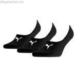 Սպորտային գուլպաներ Puma FOOTIE կոճերի համար (3 զույգ) սև