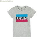 Մանկական կարճ թևքով մարզաշապիկ Levi's Sportswear Logo մոխրագույն