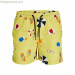 Տղամարդու լողազգեստ Jack & Jones Մեծ տպագրություններ 12227754 դեղին