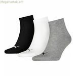 Սպորտային գուլպաներ Puma QUARTER PLAIN 3P 701230337 882 Մոխրագույն, 3 զույգ